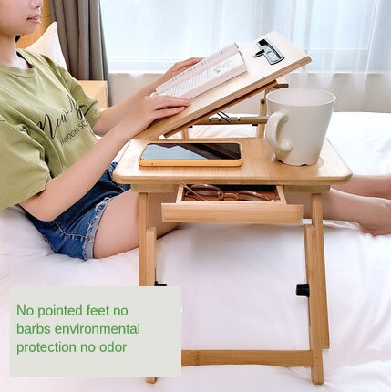 The bedroom sits simple small table board dormitory study foldable desk household adjustable multifunctional lazy table