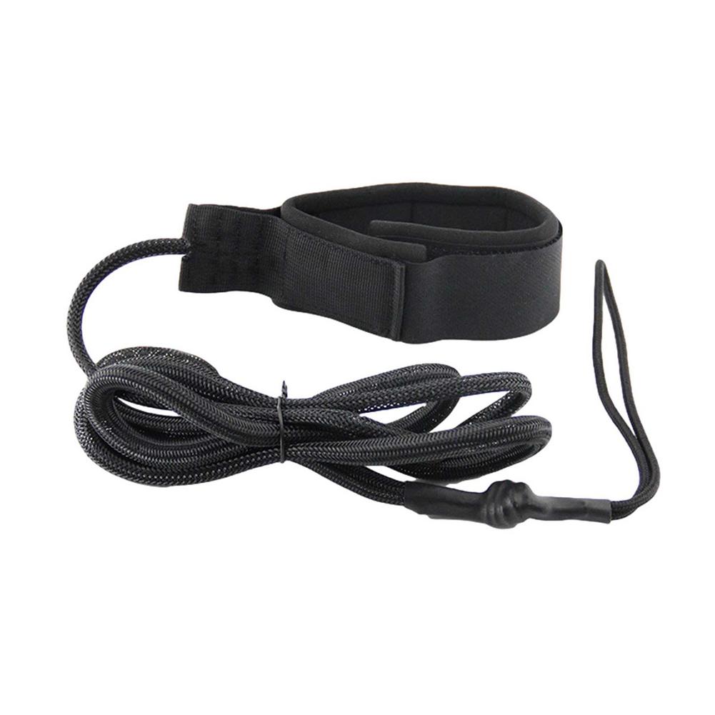 85.83 zoll breite surfbrett-fußleine, verstellbare sicherheits-knöchelmanschette, surfbrett-bein-fuß-leash für stand-up-paddling-zubehör: Schwarz