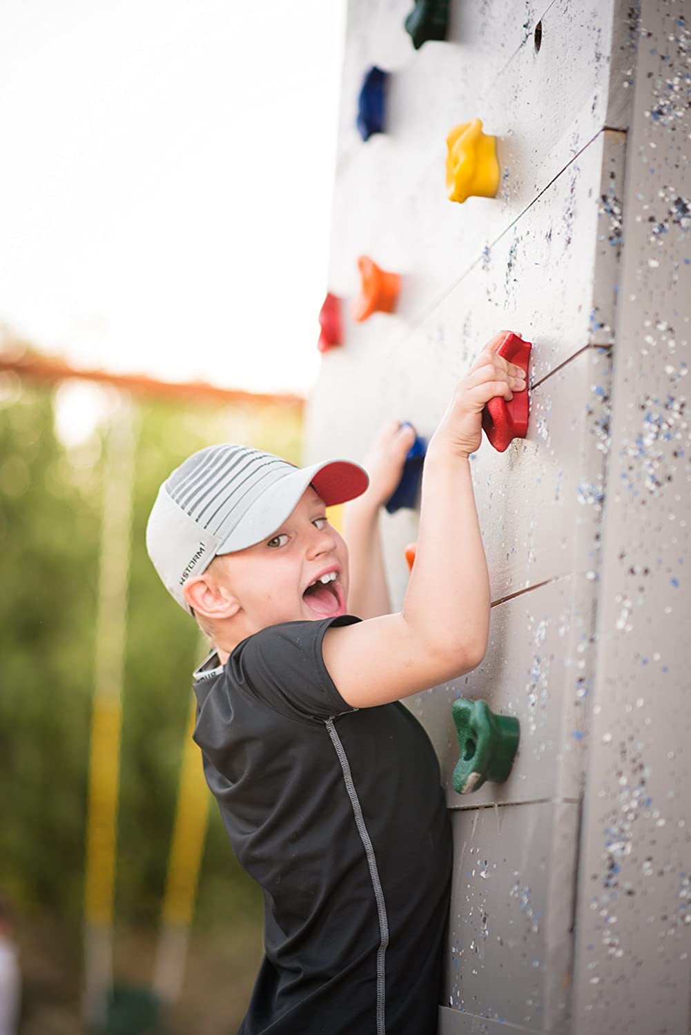 20 Rock Wall Climbing Holds Set, Kids Climbing Rocks for Indoor Outdoor Play Set, Rock Wall Hand Holds Kit