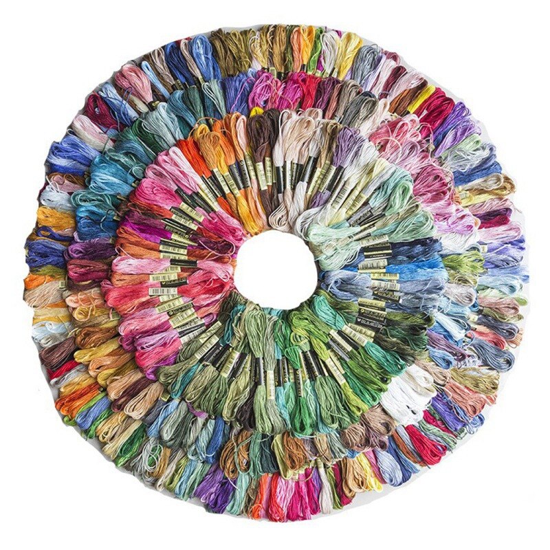 ¡Hecho a mano bordado de punto de cruz DIY hilo de algodón Arco Iris para punto de cruz de encaje crochet tejer pulseras brasileñas accesorios !