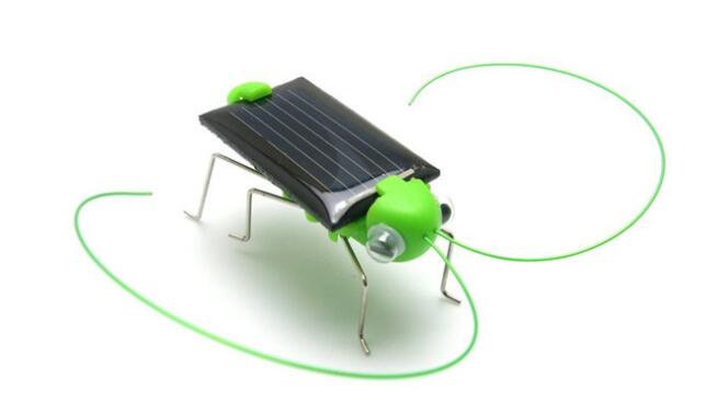 Solar grasshopper solar ragno insetto tartaruga granchio auto solare giocattolo solare formica scarafaggio scuola elementare science education toy: Grasshopper