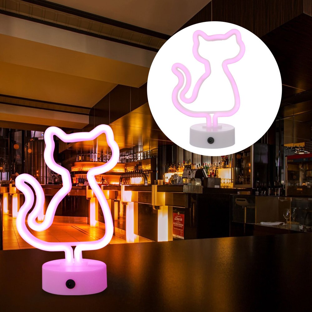 Desktop Green Night Light Acrylic LED Shaped Neon Light (Dual Use)