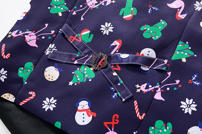 weihnachten Anzug Weste Männer Neue 3D Flamingo drucken Herren Weste Weihnachten Party Prom Rauchen Westen Gilet Kostüm homme