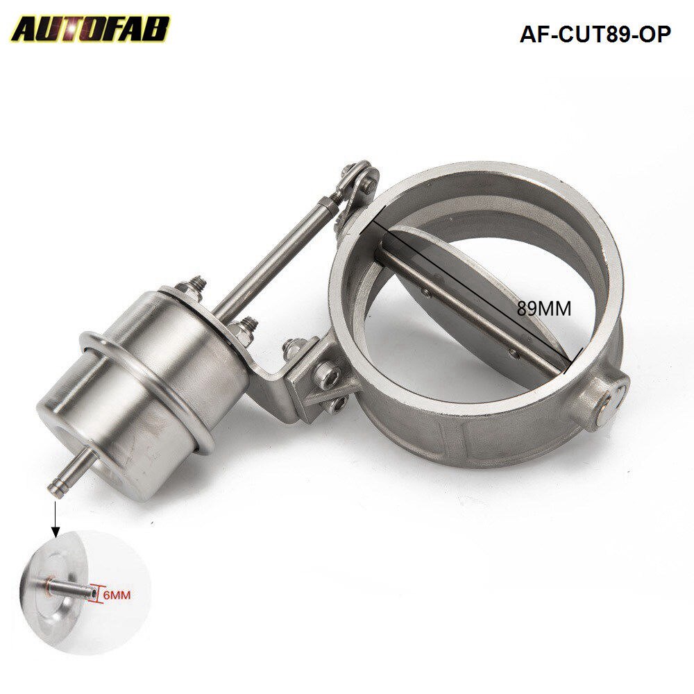 Vacuum Activated Exhaust Cutout / Dump 89MM OPEN Style Pressure: about 1 BAR AF-CUT89-OP