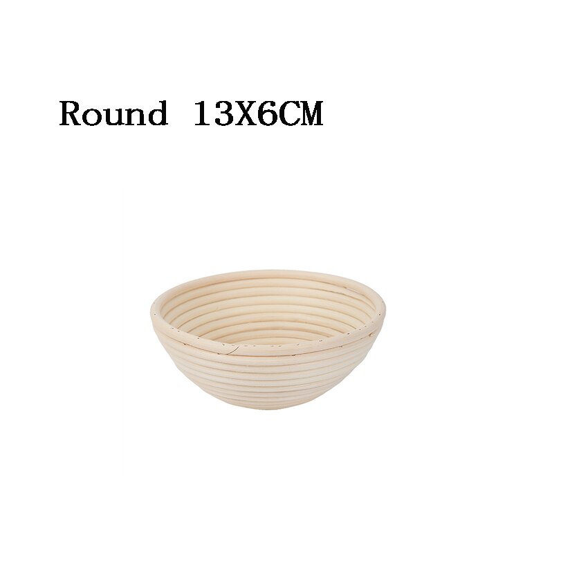 Natuurlijke Brood Proofing Mand Ovale/Ronde Rotan Rieten Deeg Gisting Manden Thuis Bakken Tools Keuken Accessoires: Round13X6CM