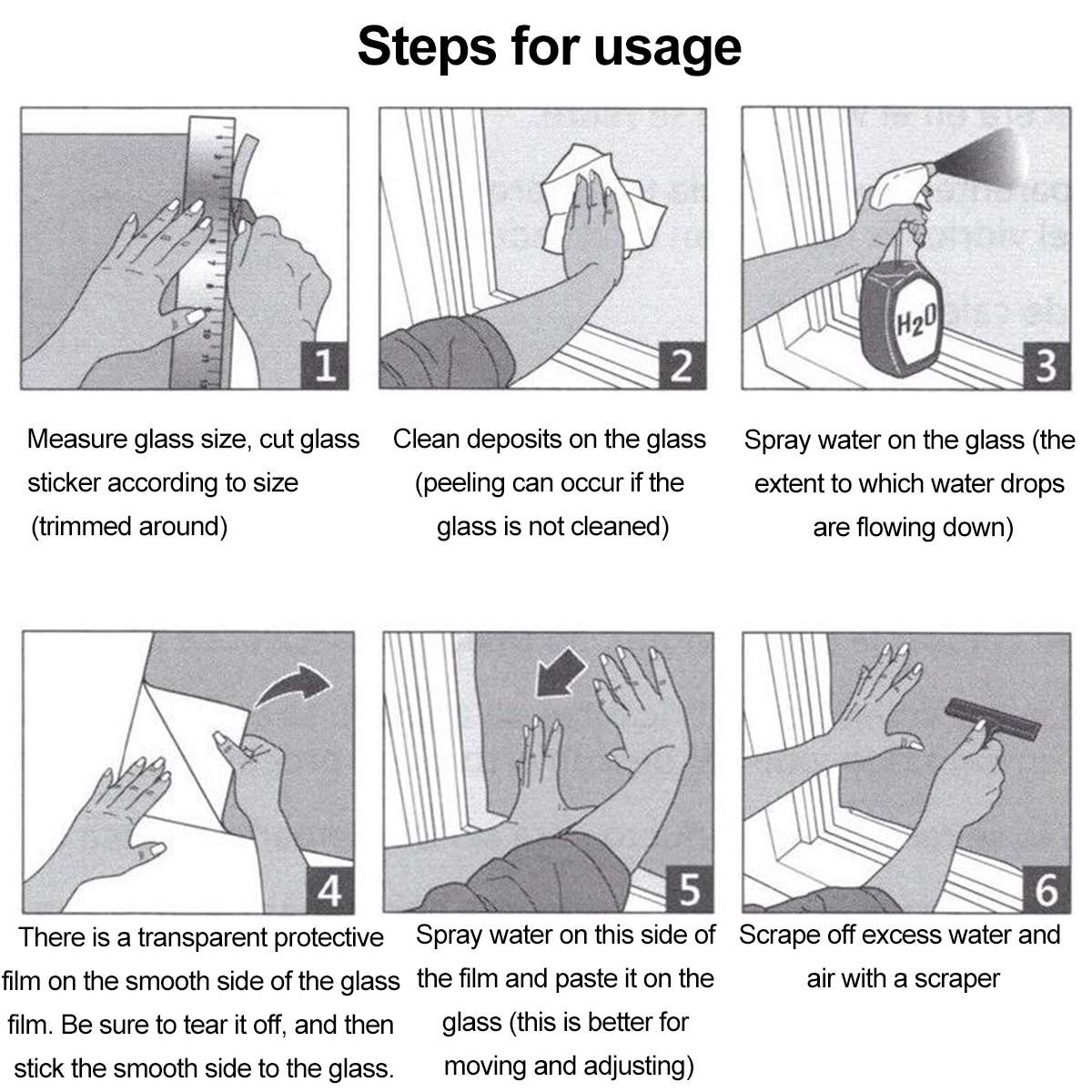 45X100cm Window Film 3D Static Decoration Self Adhesive Film for UV Light Control Glass Window Stickers