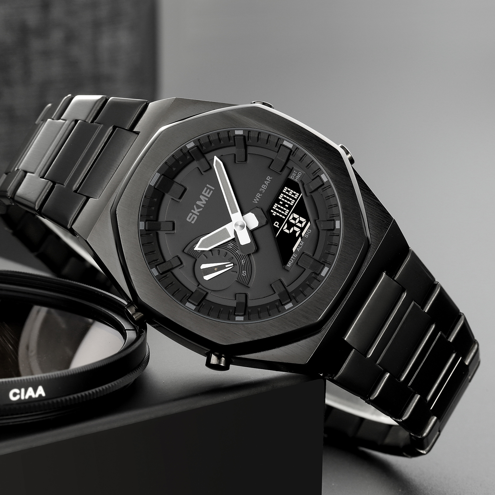 Skmei 1816 klokker uformell forretningsklokke kvartsklokke lys dato vanntett armbåndsur relogio maskulin herre sport