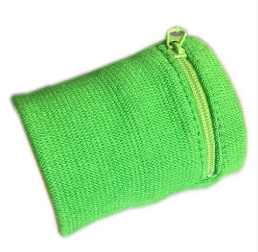 Ritssluiting pols portemonnee tas hardloop sport armband tas voor  mp3 sleutelkaarten opbergtas badminton basketbal polsband zweetband: Groene kleur