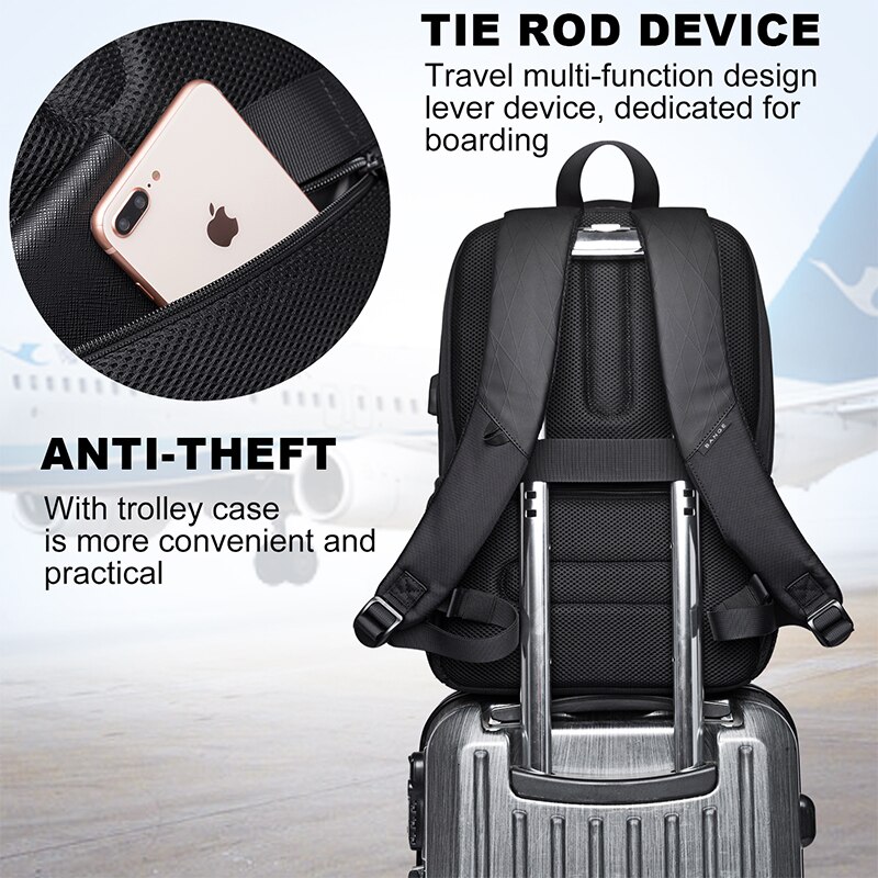 Bange Grote Capaciteit 15.6 Inch Laptop Rugzak Duurzaam Dagelijkse Schooltas Multifunctionele Usb-poort Opladen Waterbestendig