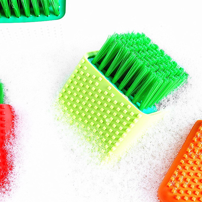 Silikageeli pesuharja pehmeät hiukset puhdistus kenkäharja levy harja alusvaatteet puhdistus pyykin alusvaatteet harja kaksikäyttöinen harja