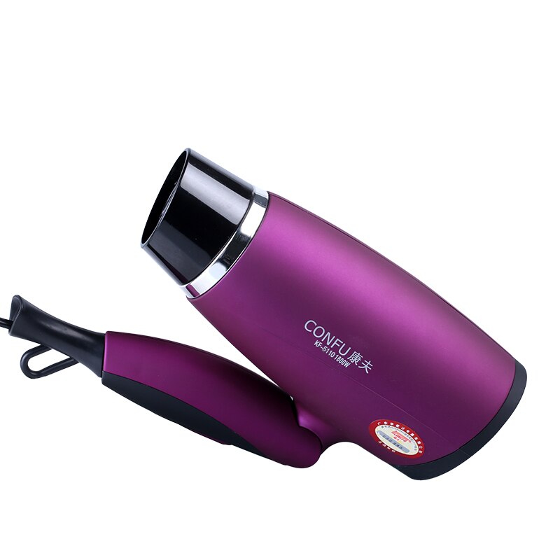 1800W Mini Hair Dryer Travel Hotle Foldable Handle Hairdryer and Cold Thermostatic Hair Blower Portable Blow Dryer Purple