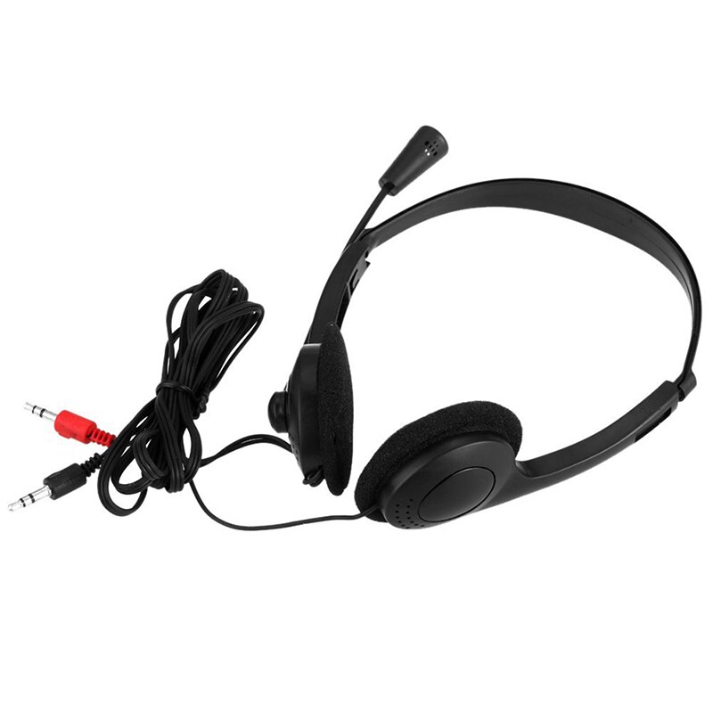 3.5Mm Wired Hoofdtelefoon Met Microfoon Noise Cancelling Stereo Oortelefoon Voor Pc Laptop Verstelbare Gaming Klantenservice Headset