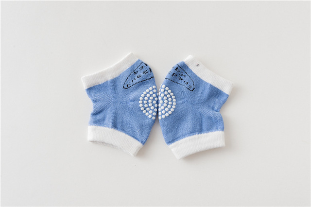 0-3Years Oude Kinderen Zomer Antislip Baby Knieschijf All-katoen Ademend Mesh Baby Skid-Proof Sport Baby 'S kruipen Kneepad: blue
