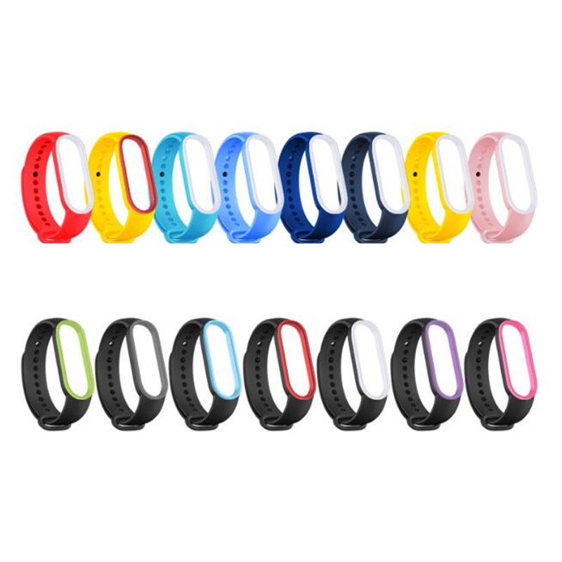 For Mi Band 5 Bracelet Strap Miband 5 Sport Strap Double Color Replacement Silicone Wrist Straps For Xiaomi Mi Banda Smartband