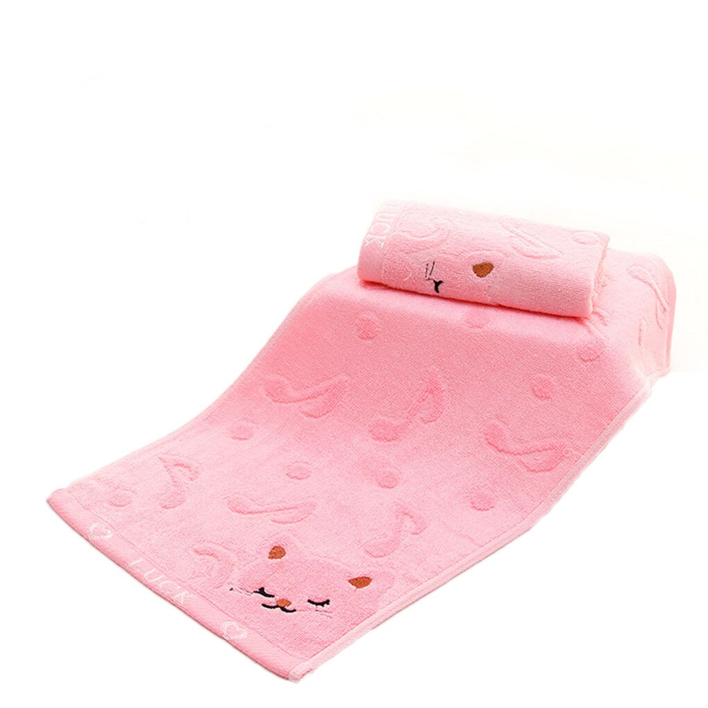 Home Textile Non-twisted Bamboo Fiber Music Cat Baby Wash Towels Spa Facial Bath Towel: 2