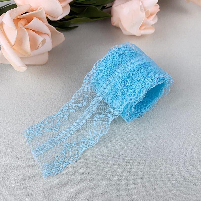 10 Yards 38mm ruban de dentelle filet brodé garniture de dentelle pour mariage fête rideau de noël décorations bricolage cheveux nœuds couture tissu: Multi-couleur