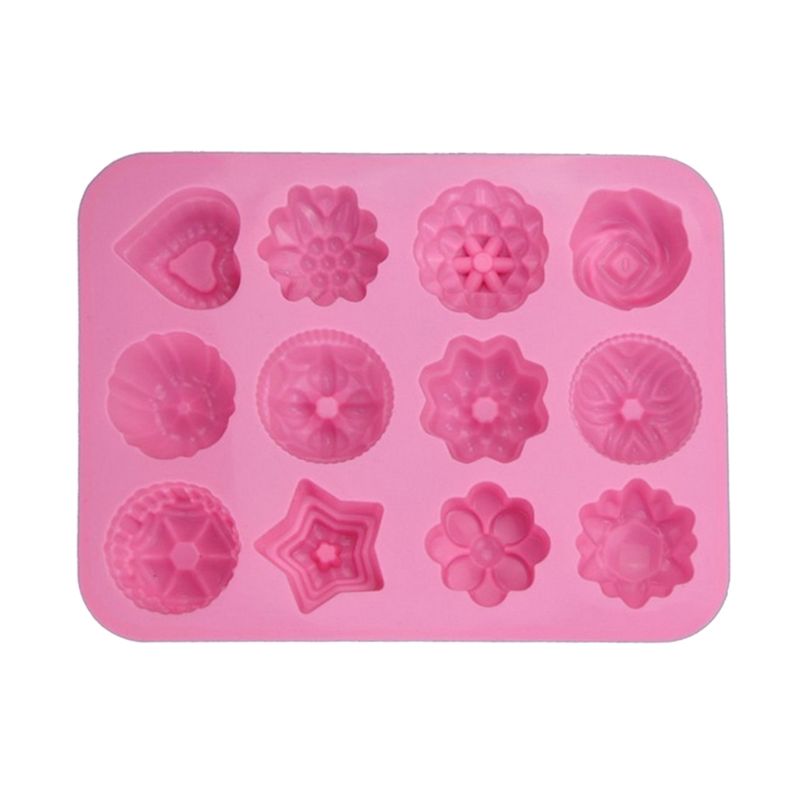 3D Bloem Ster Hartvormige Siliconen Chocolade Puddingvorm Handgemaakte Diy Craft Ijsbakje Cake Biscuit Bakvorm Tool