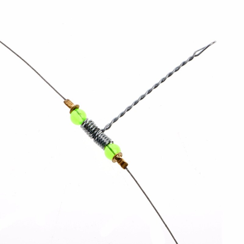 10 Pcs Fishing Hooks Anti-Winding Swivel String Sea Fishing Hook Steel Rigs Wire Leader Fish Hooks (5 Pcs 4 Steel Wires &amp; 5 Pcs