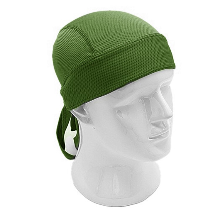 Outdoor Quick Dry Pure Cycling Cap Head Scarf Headscarf Headband Summer Men Running Riding Bandana Ciclismo Pirate Hat Hood: green