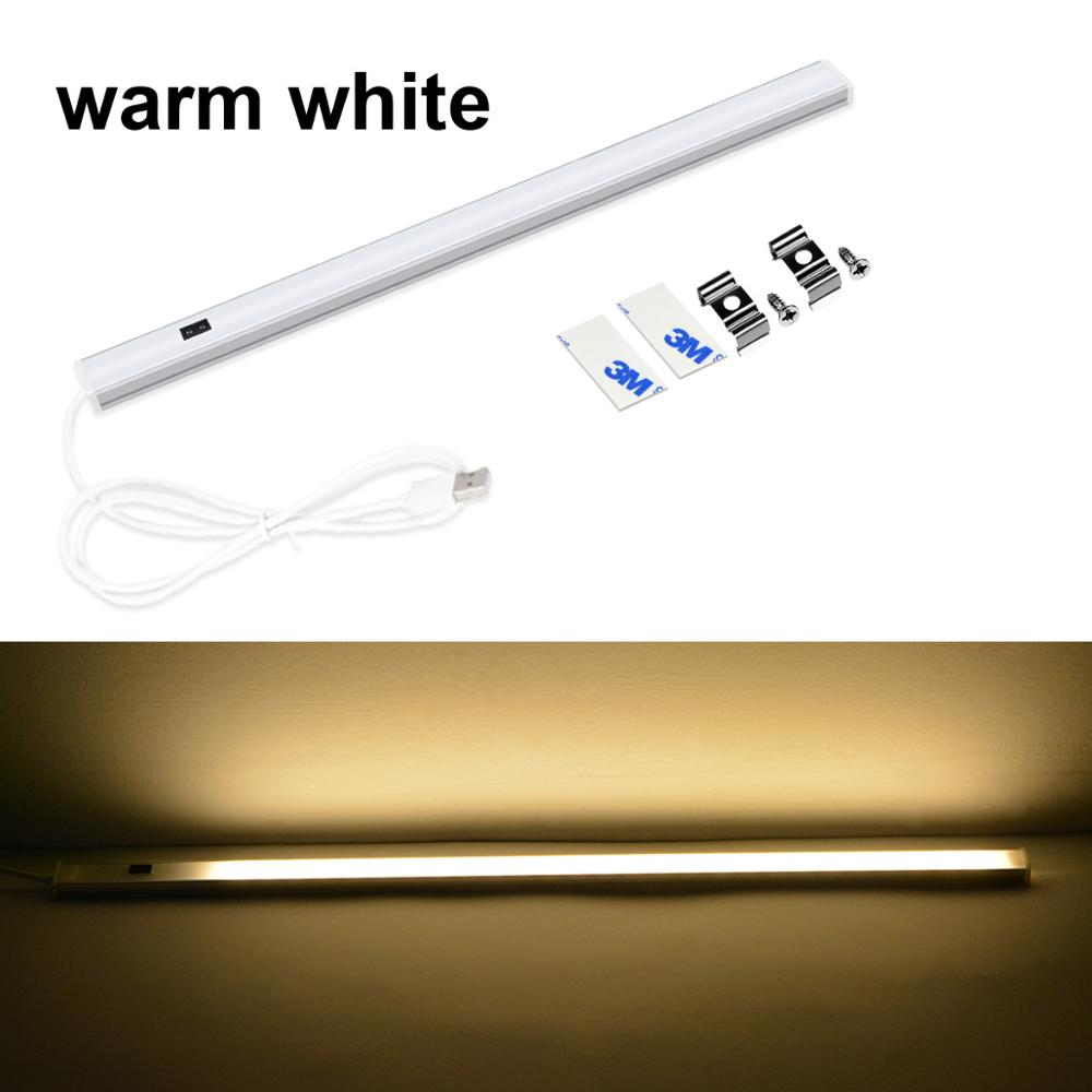 Usb-lampe til kjøkken med bevegelsessensorbryter, håndviftende av og på, led-barlys 30cm 40cm 50cm: Gul / Oransje