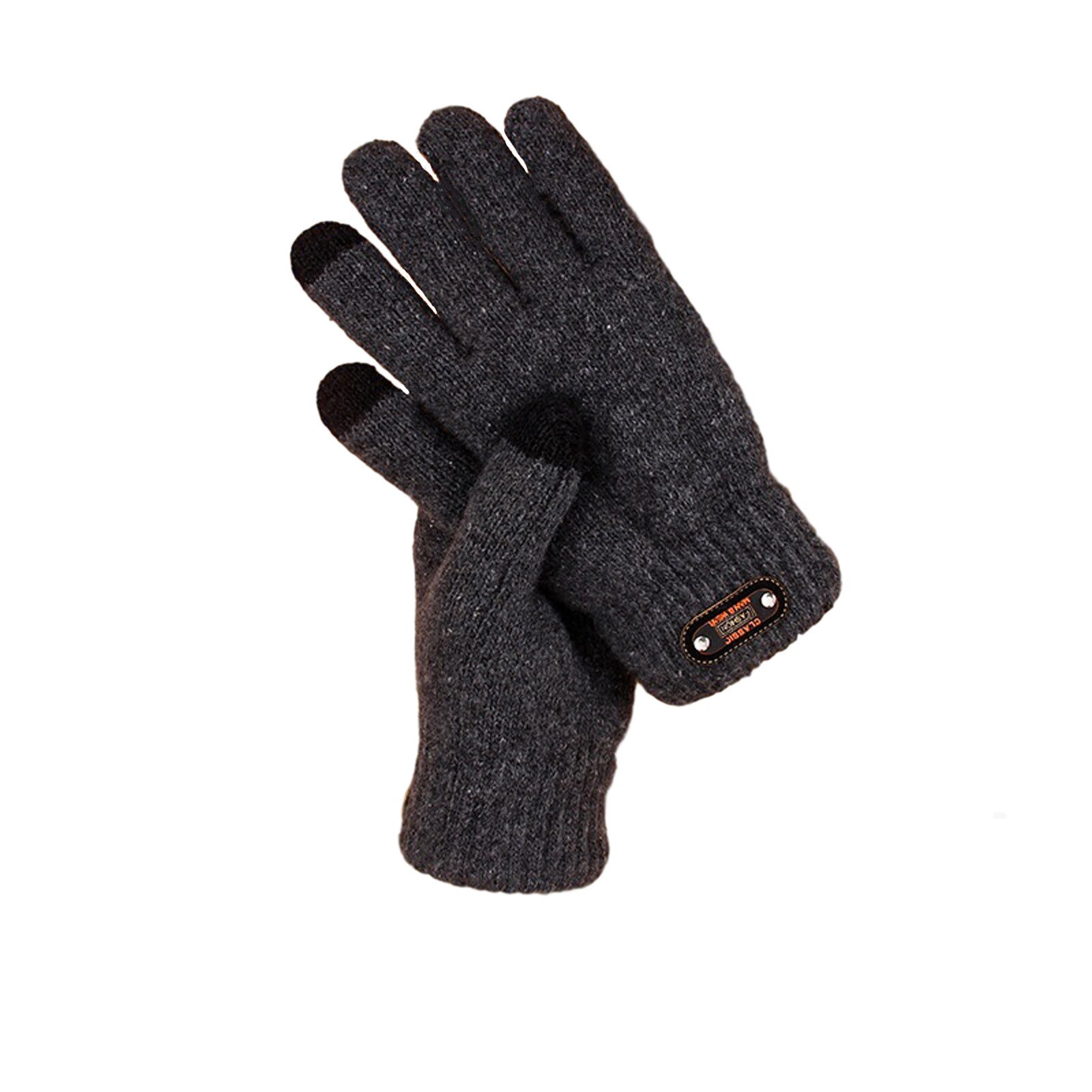 Winter Women Gloves Windproof Knit Plush Thickened Double Warm Lady Mittens Touch Screen Skin-friendly Soft Female Glove