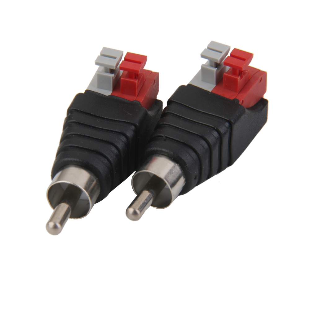 RCA Stecker Kabel Adapter Stecker Jack Drücken Sie Typ für CCTV Kamera Pack von 10