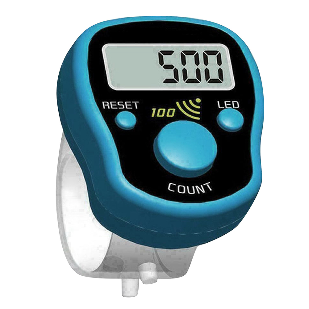Mini Stitch Marker Row Finger Counter LCD Electronic Digital Display Hand Tally: green