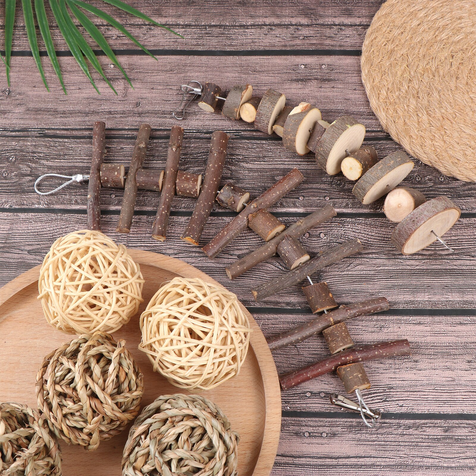 10 Pieces Rabbit Chew Toys, Bunny Tooth Chew Toys, Small Animals Play Bal