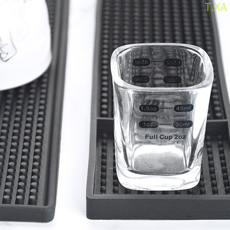 Bar kök glas droppbricka öl dryck halkfri svart gummimatta köksartiklar
