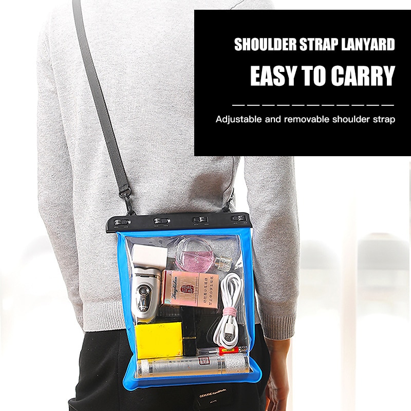 Bolsa de natación grande para teléfono móvil, funda impermeable para nadar, bucear, usar en la playa, iPhone 10, Huawei P40