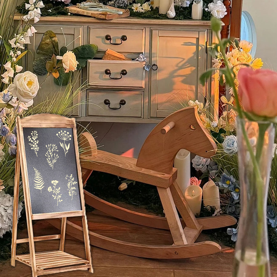 ** 18 plantillas de pintura de flores DIY, plantillas de plástico reutilizables para madera, tela, papel, pintura en aerosol y suministros para manualidades de grafiti