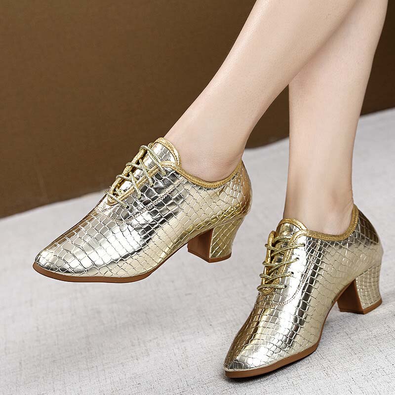Dansschoenen Goud Latin Dansschoenen Tango Moderne Dans Schoenen Ballroom Salsa Dansschoenen Dames Schoenen Zapatos Baile Latino: gold / 4.5