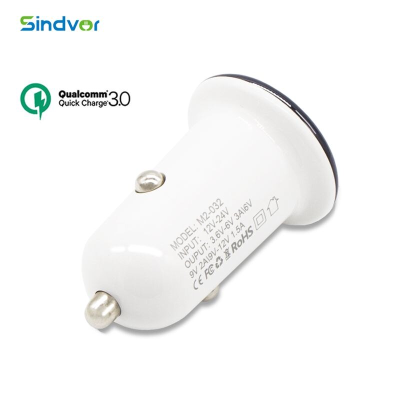 Sindvor 5v 3a mini usb carregador de carro carga rápida 3.0 adaptador do telefone móvel carregamento rápido qc 3.0 carga universal para iphone xiaomi