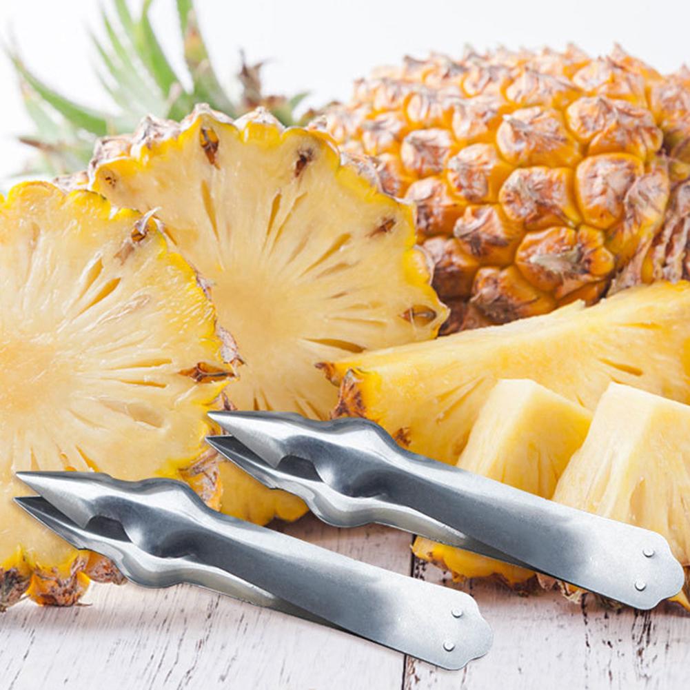 Ananas Eye Remover Draagbare Roestvrijstalen Clip Fruit Core Seed Peeler Slicer Tang Keuken Gebruiksvoorwerp