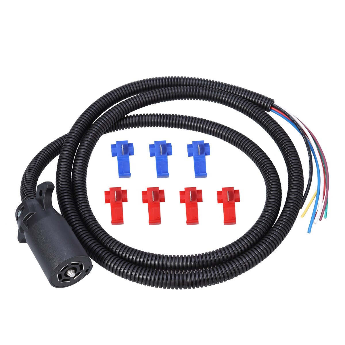 Durable 2m 7 Way Connector Plug Socket 7 Wire Trailer Wiring 7 Pin Trailer Connector Trailer Wiring Connector A30