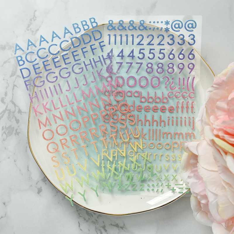 KSCRAFT Gradiënt Letters zelfklevende Pvc Sticker voor Scrapbooking/DIY Ambachten/Kaart Maken Decoratie