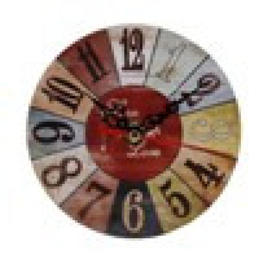 DIY wall acrylic clock Vintage Style Non-Ticking Antique Wood Wall Clock for Home Kitchen Decor clock on the wall x30523: t