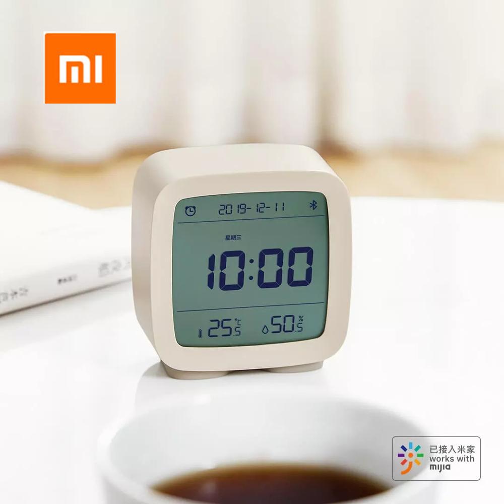 Reloj despertador Xiaomi Cleargrass con Bluetooth, pantalla LCD de temperatura y humedad, luz nocturna ajustable con aplicación Mijia Smart Home