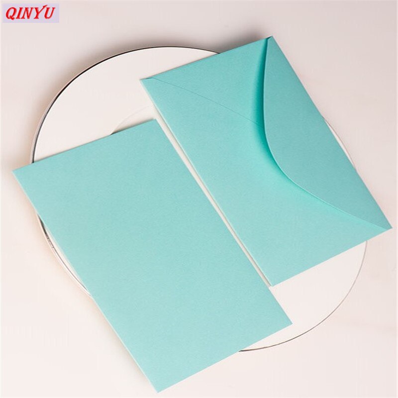 10Pcs 13*20cm Retro Gekleurde Blanco Papier Enveloppen Bruiloft Uitnodiging Wenskaarten zakelijke uitnodiging envelop 6z: Tiffany blue