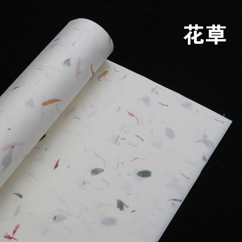 10 hojas por lote de papel chino antiguo, pintura de caligrafía hecha a mano, papeles de arroz semipermanentes Yunlong Xuan Zhi Carta Riso: 69x138cm / D