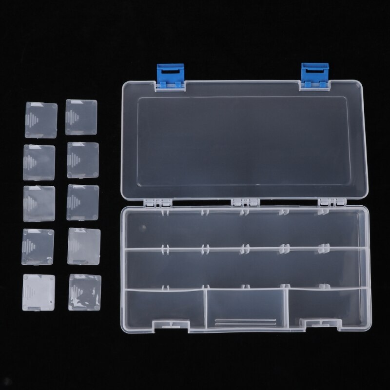 Portable 15 Components Storage Box Hardware Tool Parts Case Transparent Plastic