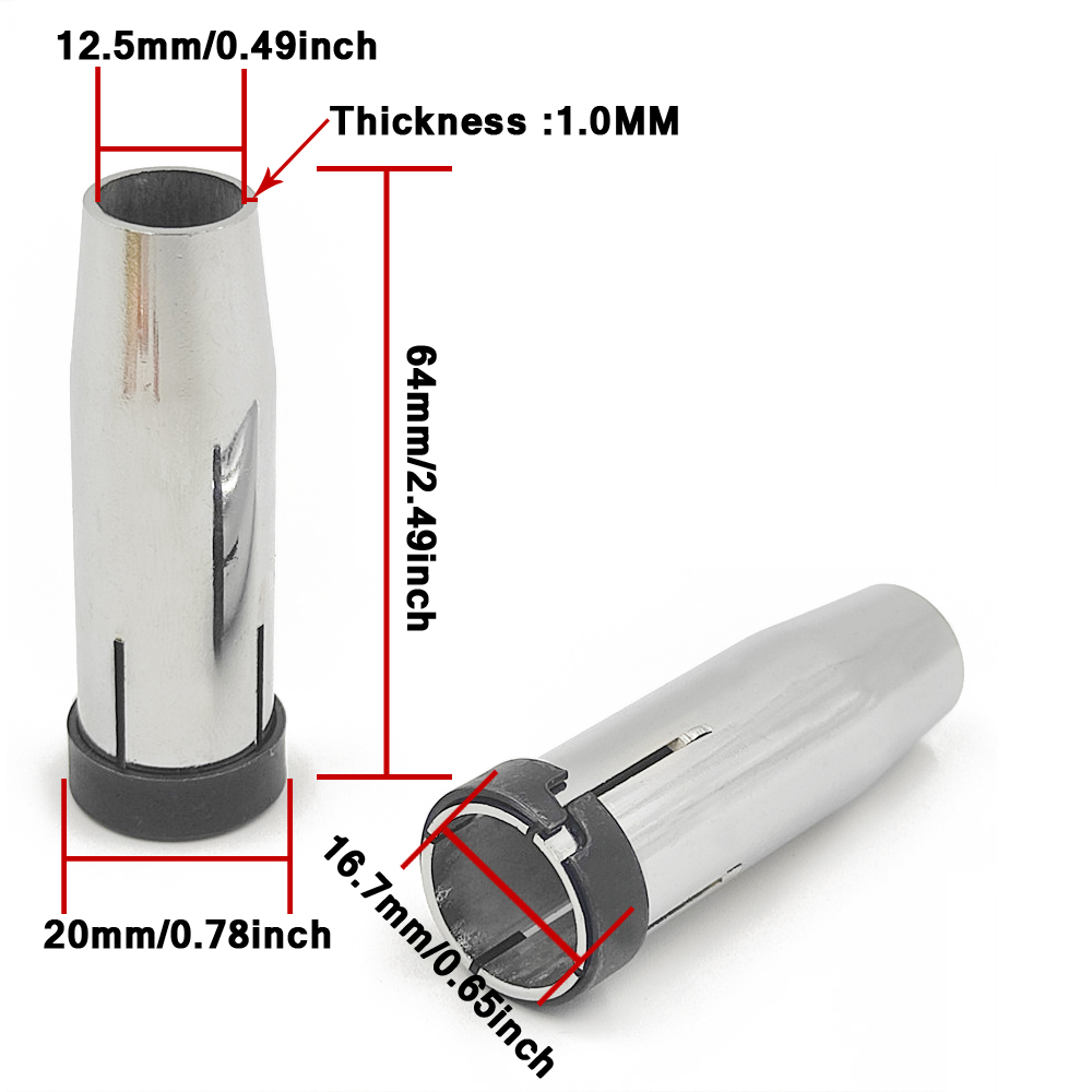 9Pcs/Lot 24KD Welding Torch Consumable 0.8mm 1.0mm 1.2mm MIG Torch Gas Nozzle Tip Holder Gas Diffuser of MIG MAG Welding Machine