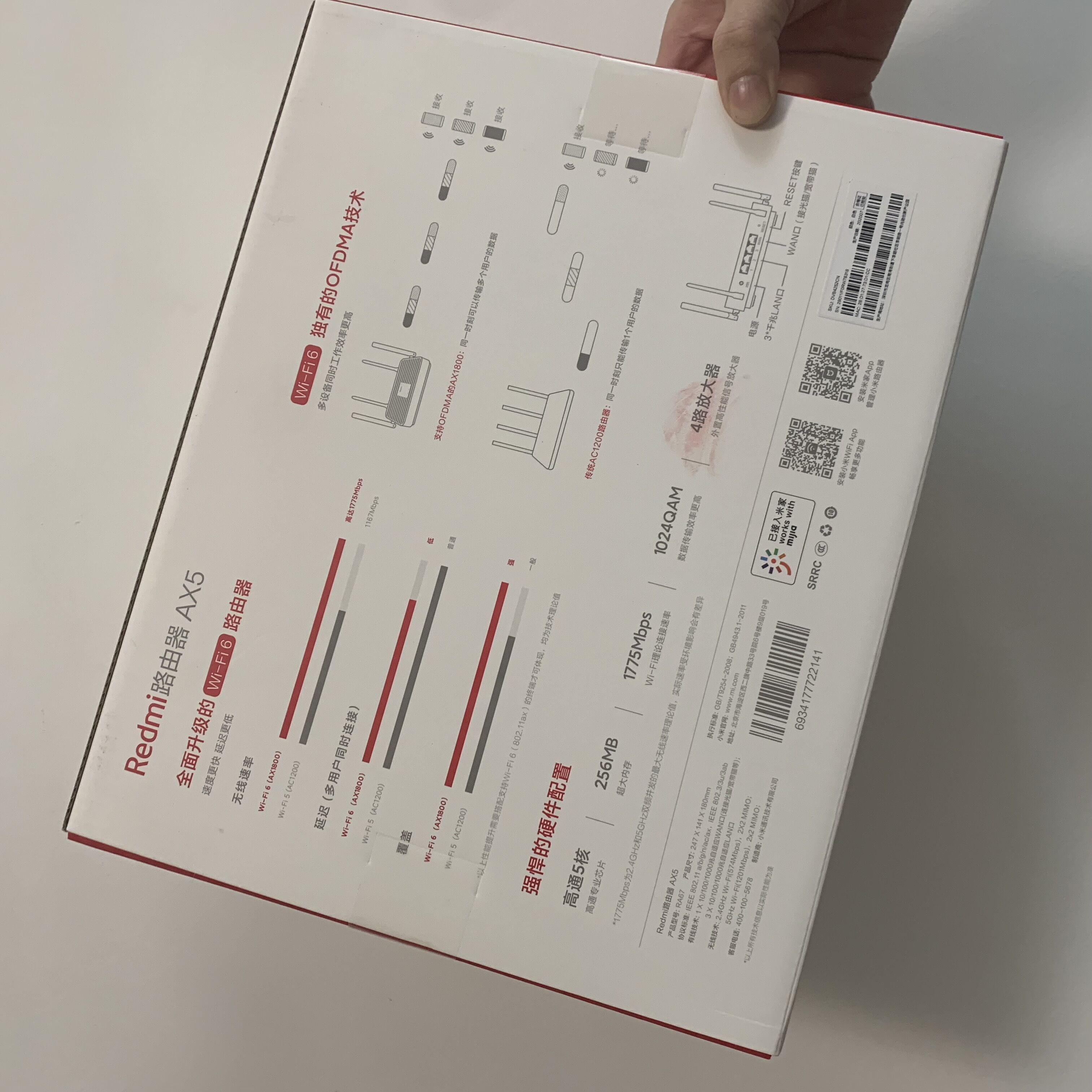 Xiaomi Redmi Router AX5 wifi 6 Qualcomm 5-core 5G 2.4G dual Frequency Mesh networking 4 High Gain Antennas wireless router