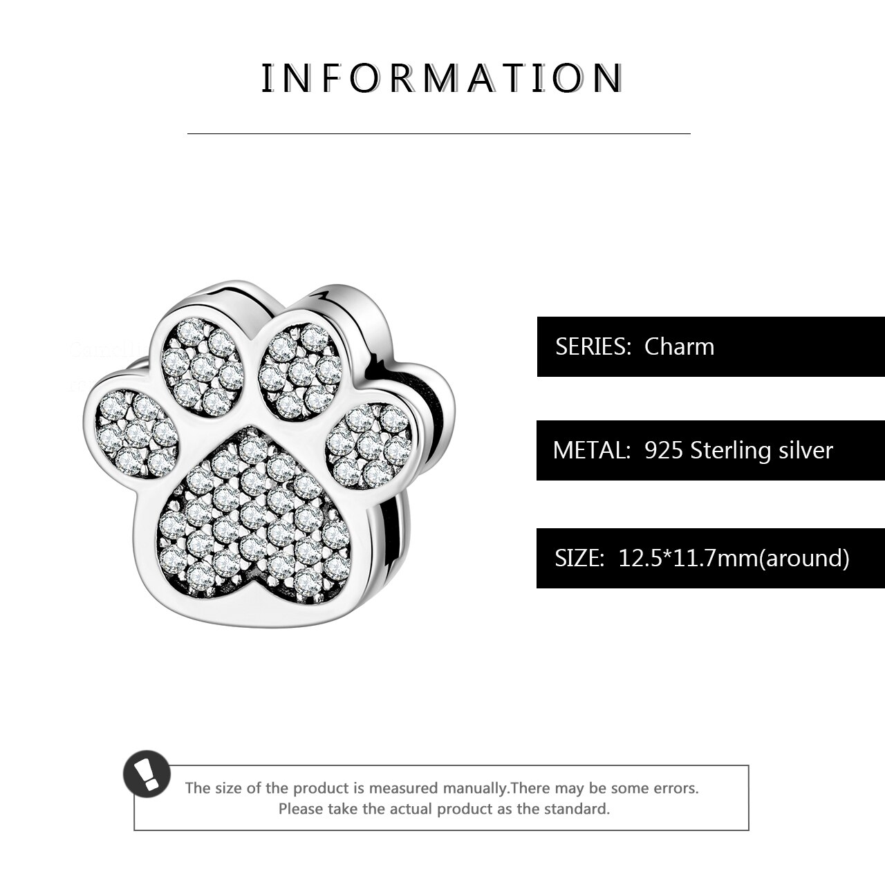 100% 925 sterling sølv mousserende cz hundeklo perler klip passer til original refleksion charme armbånd smykker gør