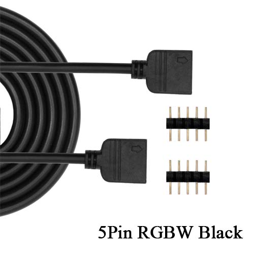 4PIN RGB 5PIN RGBW Verlängerungskabel Weiß Schwarz 0,3 m 1 m 2 m 3 m 5 m 10 m Elektrokabel SMD 2835 5050 LED Connect Kupferkabel: MULTI / 5P