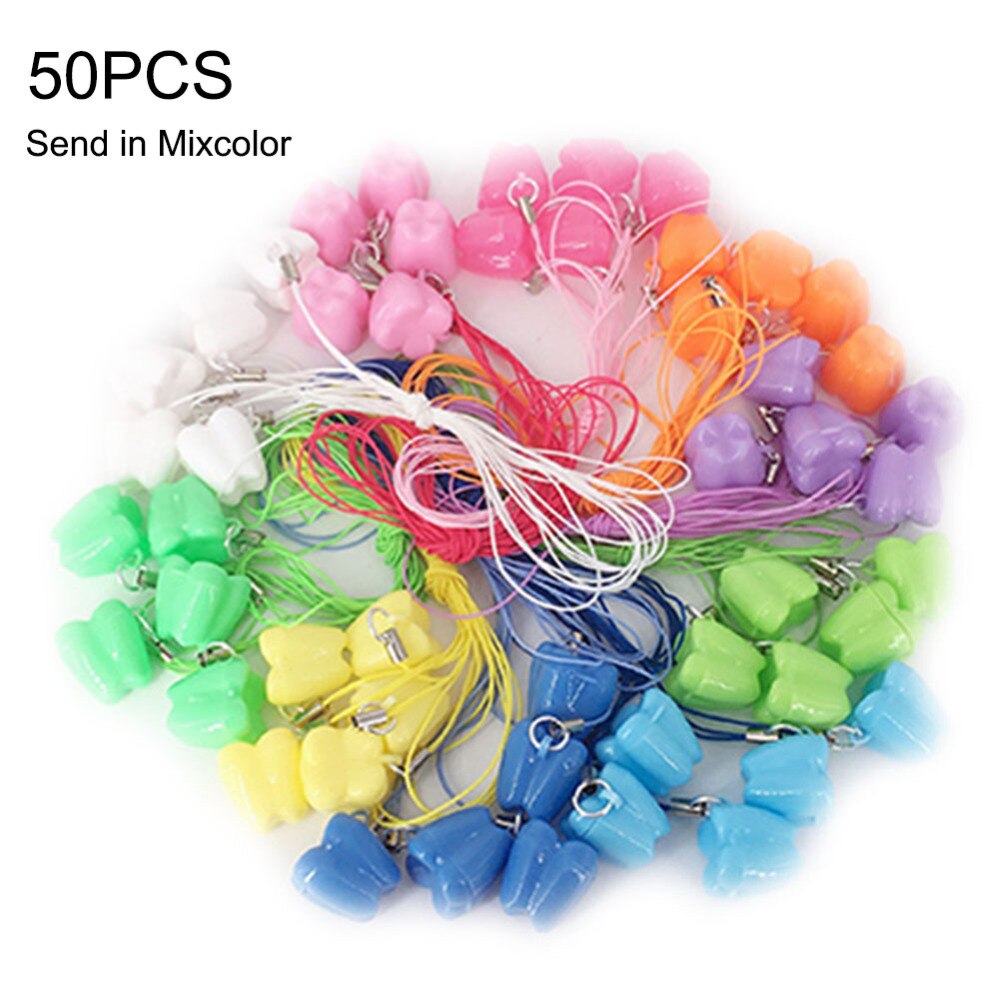50 Pcs Tooth Shape Milk Teeth Box Children's Souvenir Save Baby Tooth Box Kids Tooth Mini Storage Boxes: Default Title