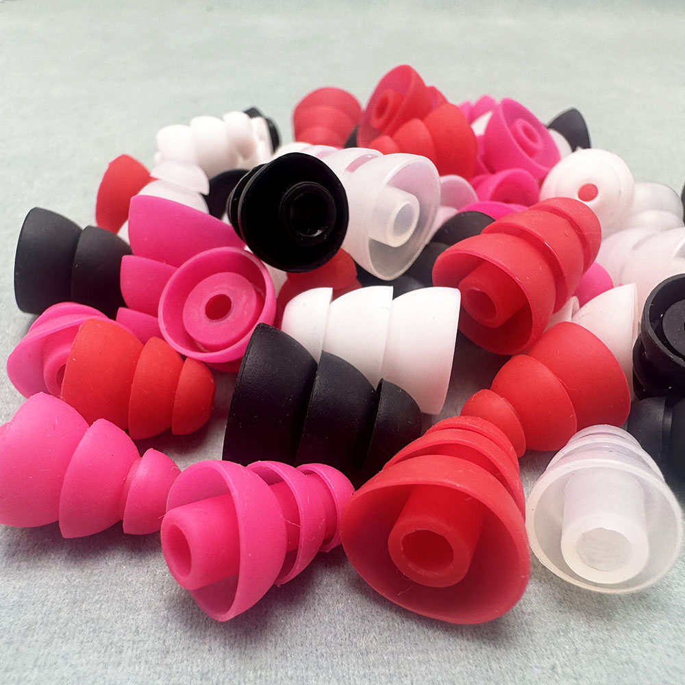 Écouteurs intra-auriculaires en Silicone à trois couches, oreillettes, embouts de bourgeon, bouchon d'oreille, 6 pièces/3 paires
