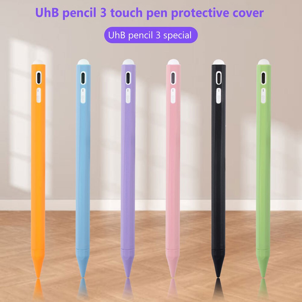 Funda de silicona antideslizante para lápiz UHB 3, cubierta protectora suave para lápiz óptico, soporte con mangas de punta
