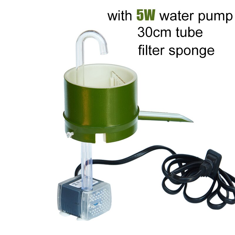 3-IN-1 Aquarium Filter Box Bamboo Tube Type ABS Water Flow Device Mini Top-mounted External Fish Tank Filter Water Purification: C