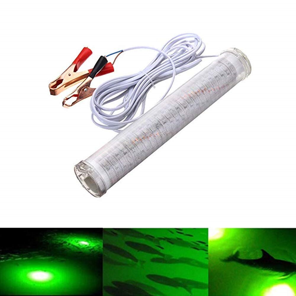 Luz de pesca nocturna sumergible para uso bajo el agua, luz LED verde de 20W y 30W para atraer peces, lámparas nocturnas para barcos, muelles, herramientas de pesca